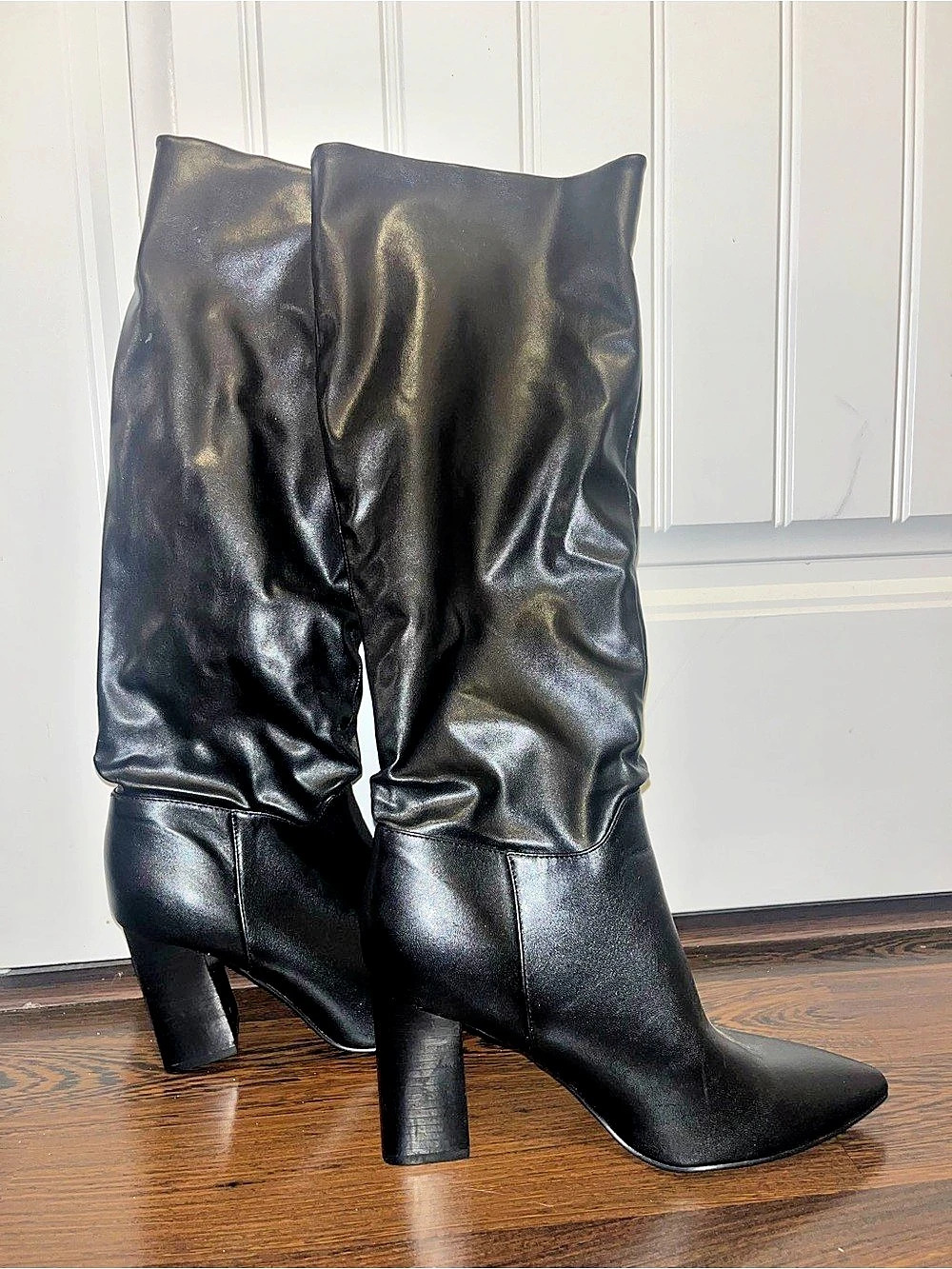 Madden Girl Fairfield Slouch Boot Black Heeled Boots